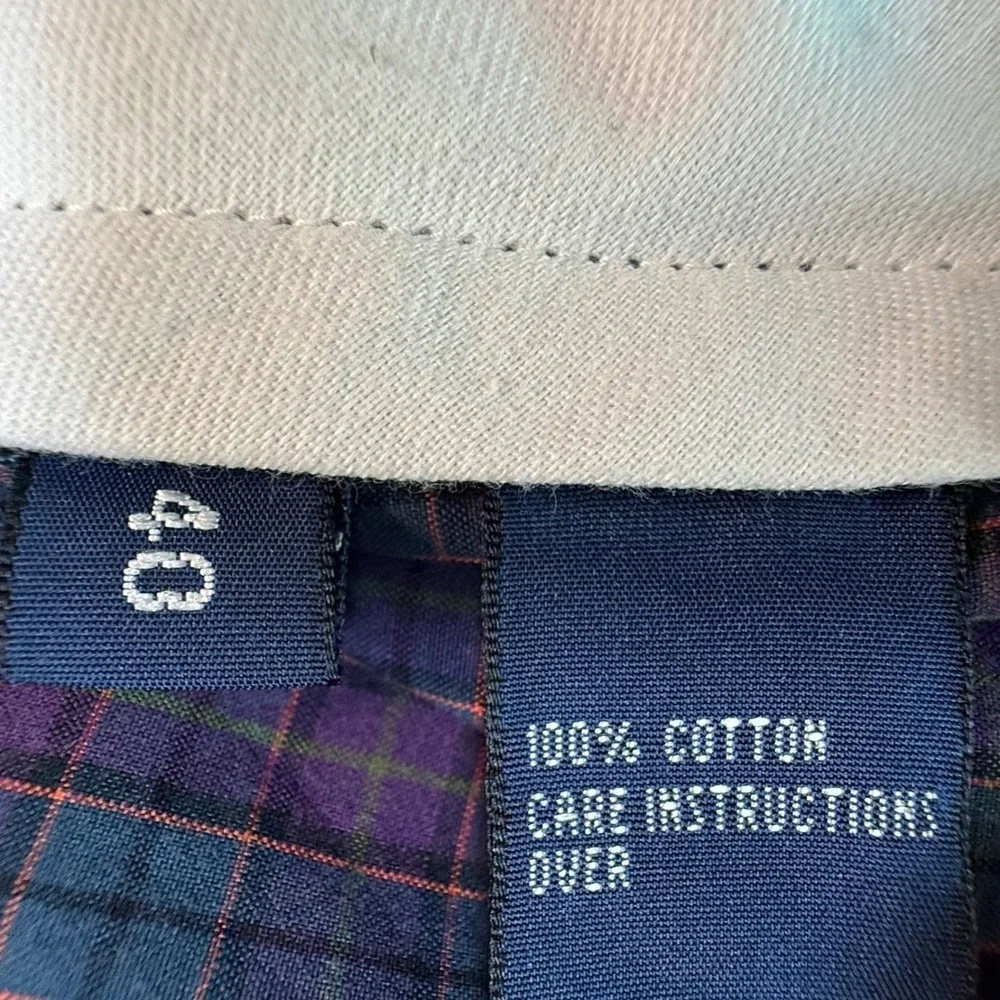 Vintage Polo Golf Ralph Lauren Shorts Mens 40 Purple Teal Plaid Madras Preppy